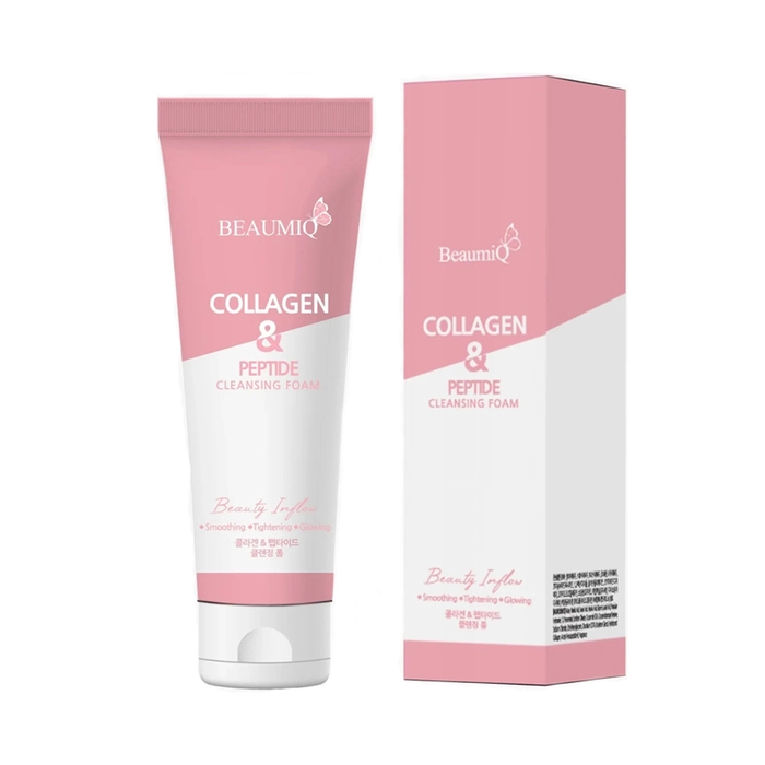 Очищуюча колагенова піна з пептидами BEAUMIQ BEAUTY INFLOW COLLAGEN & PEPTIDE CLEANSING FOAM
