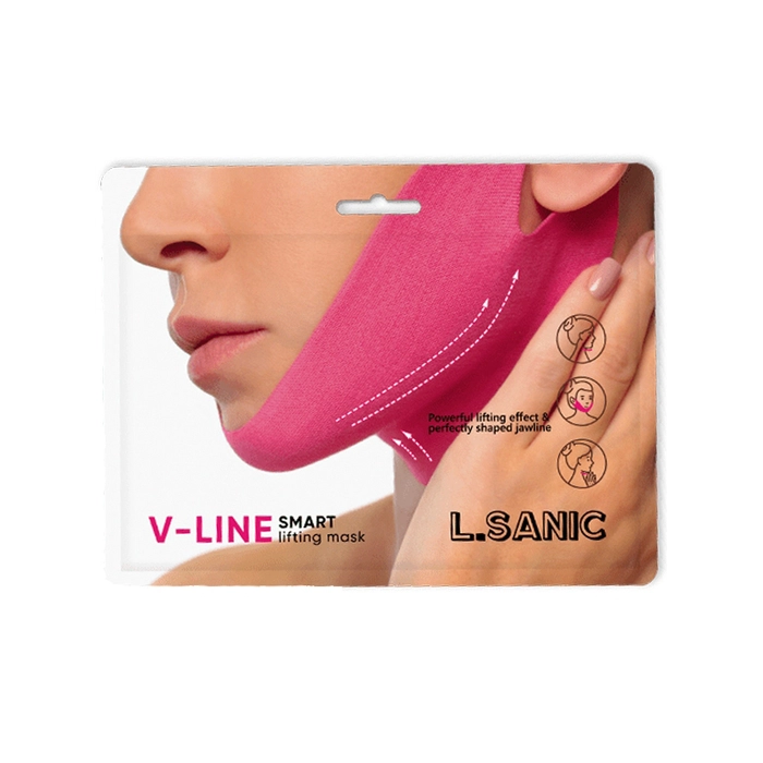 Гідрогелева маска- бандаж для моделювання овалу обличчя, ліфтінгова V Line.