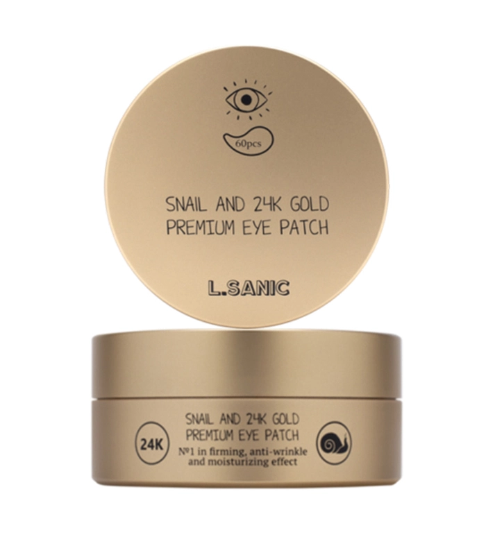 Омолоджуючі патчі для контуру очей  24к золото та муцином равлика L.SANIC SNAIL АND 24K GOLD PREMIUM EYE PATCH