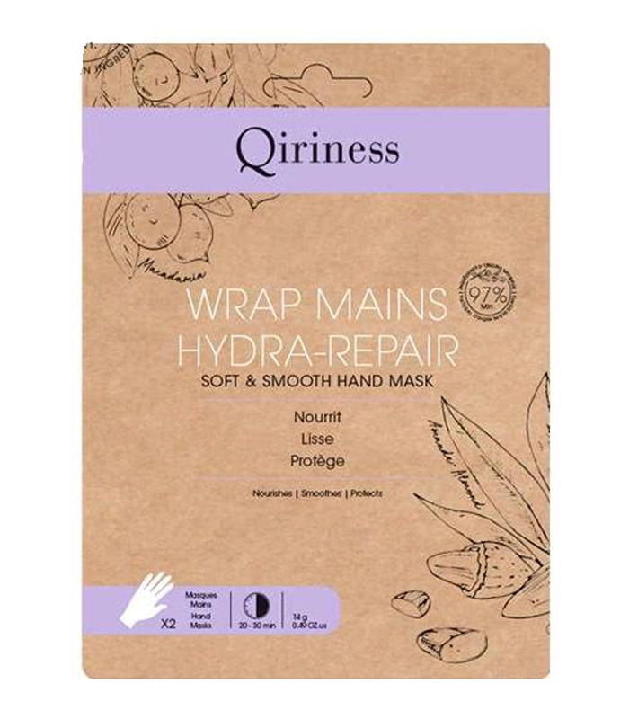 Qiriness Пом'якшуюча та розгладжуюча маска для шкіри рук, натуральна формула